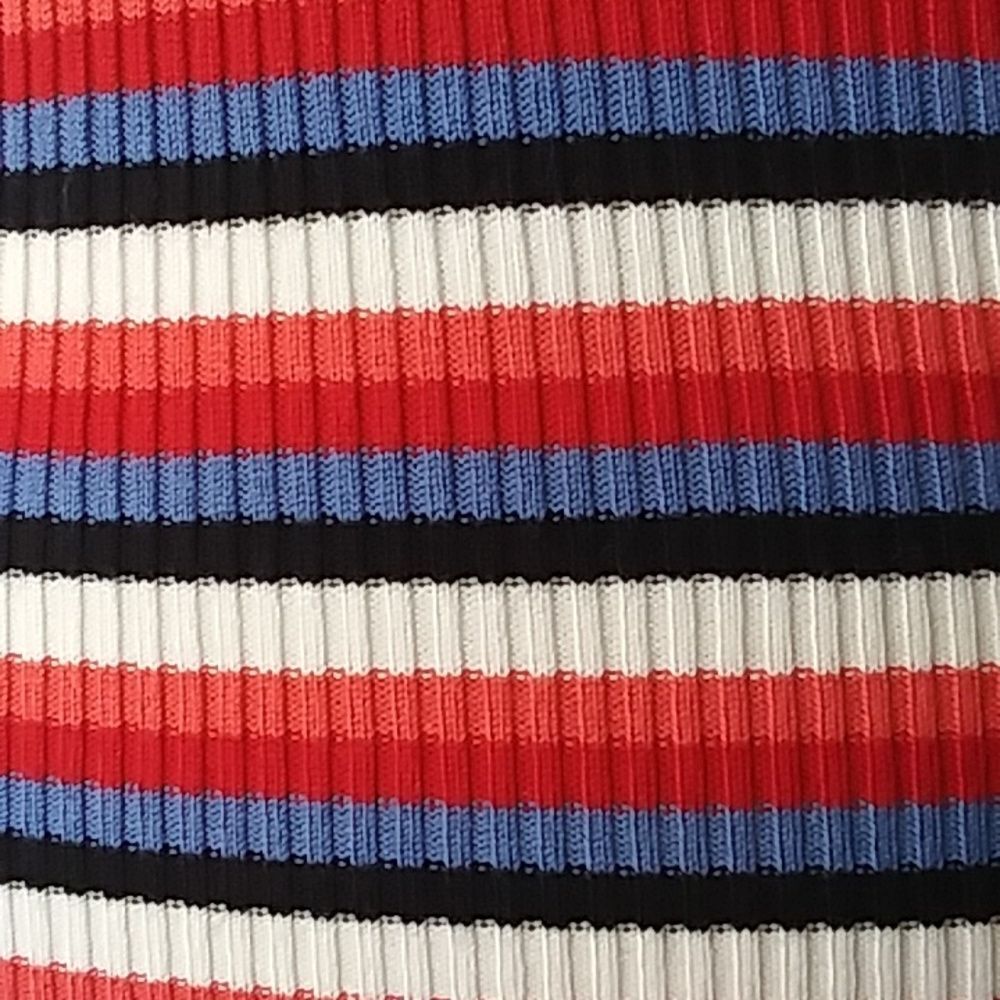 Zara Dress One Shoulder Mini Striped Stretchy Ribbed Body Con Summer Par… - Picture 10 of 16